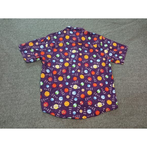 Spencer's Men's Shirt Button-Front Solar System Planets “Ask Me About Uranus" M - Picture 6 of 8